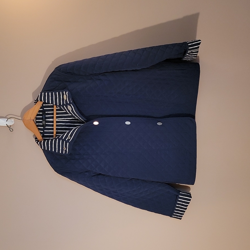 Reversible Navy and Striped Jacket